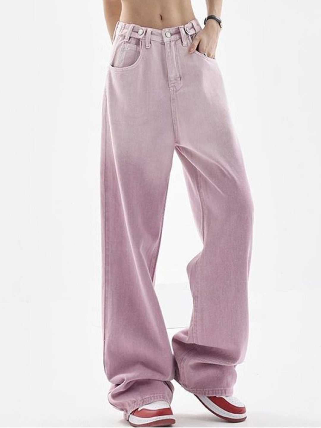 Purple Relaxed Fit Solid Cotton Trouser