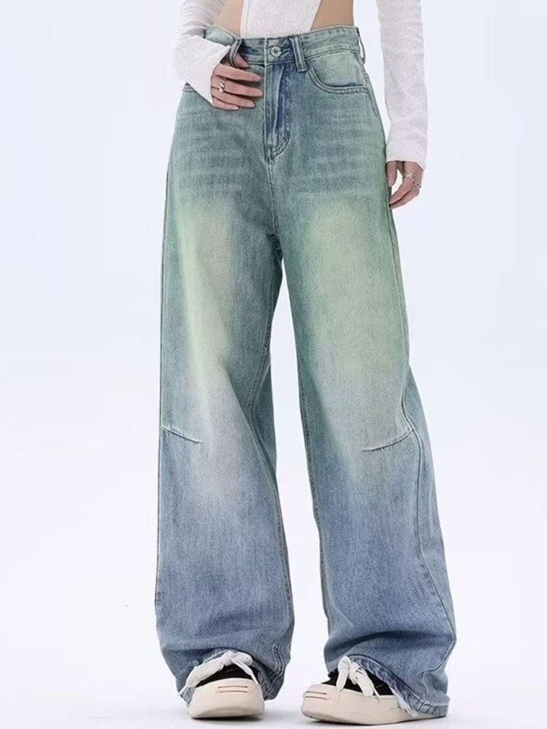 Blue Relaxed Fit Solid Cotton Trouser