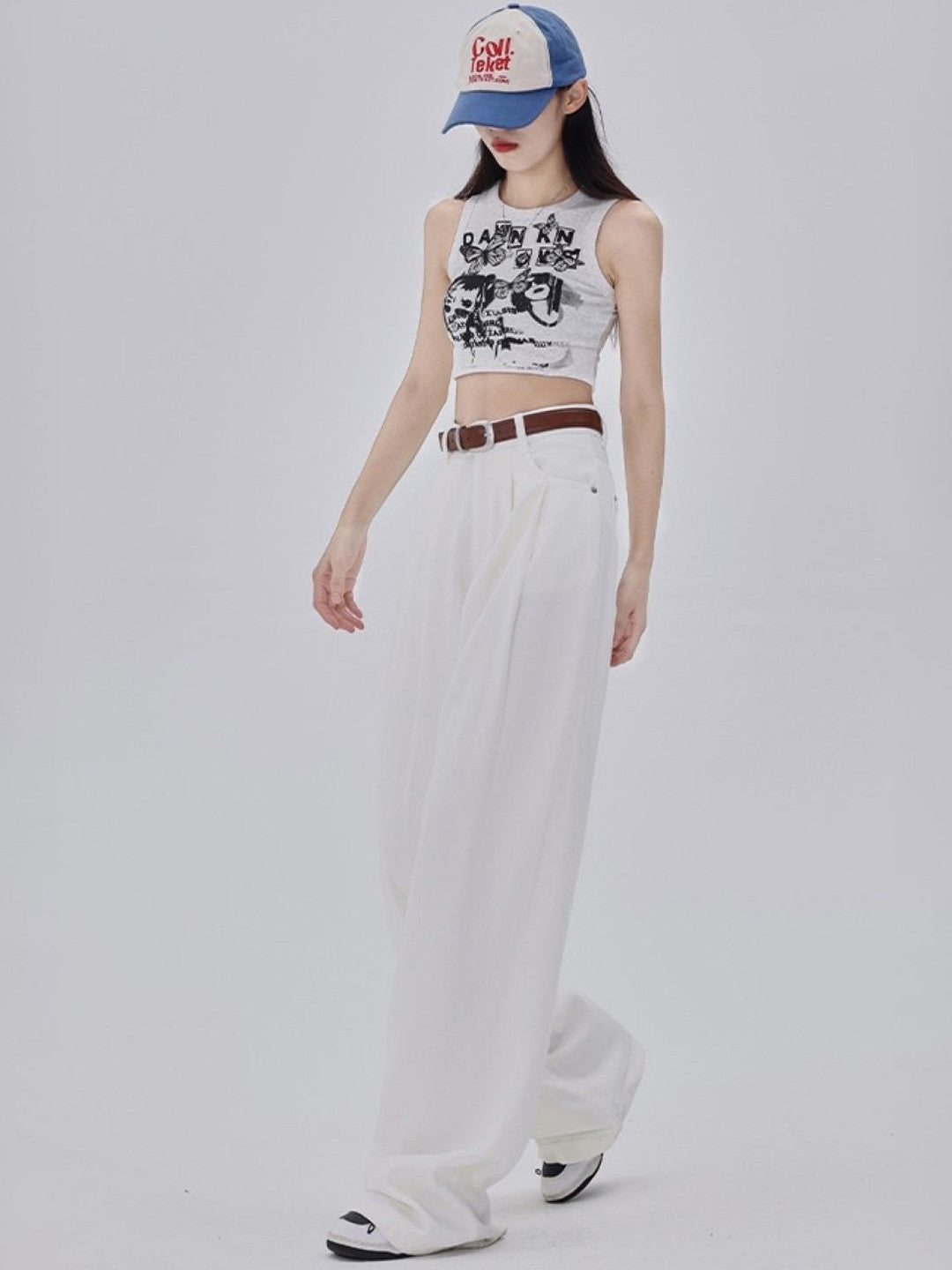 White Relaxed Fit Solid Cotton Trouser