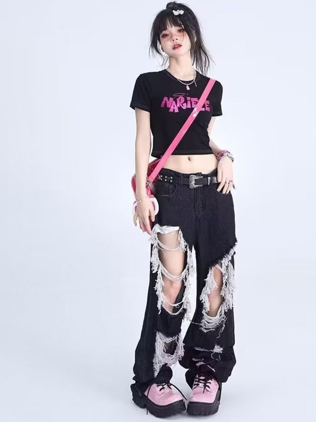 Black Relaxed Fit Solid Cotton Trouser