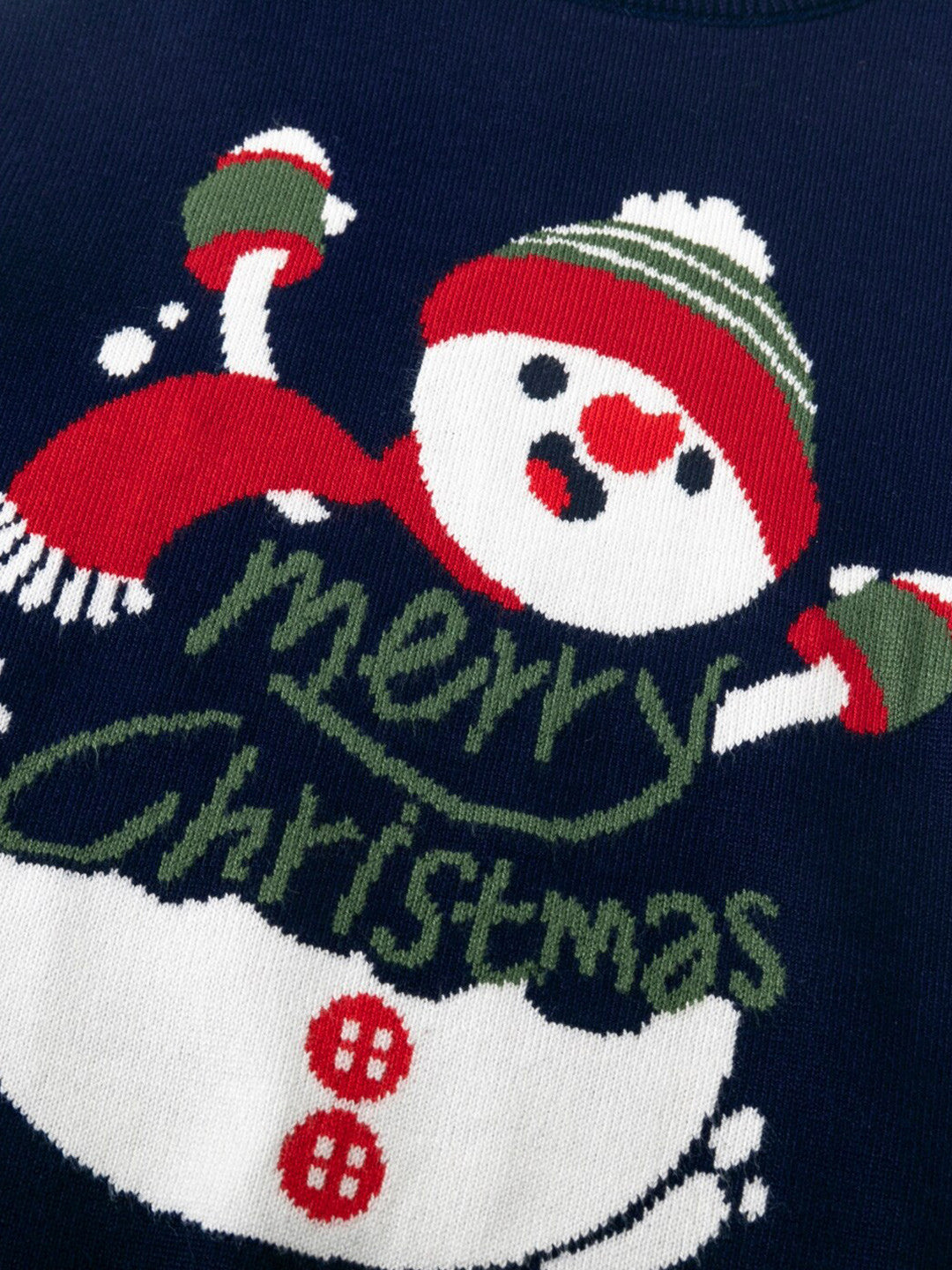 Navy Blue Round Neck Printed Long Sleeves Casual Pullover Viscose Rayon Sweater