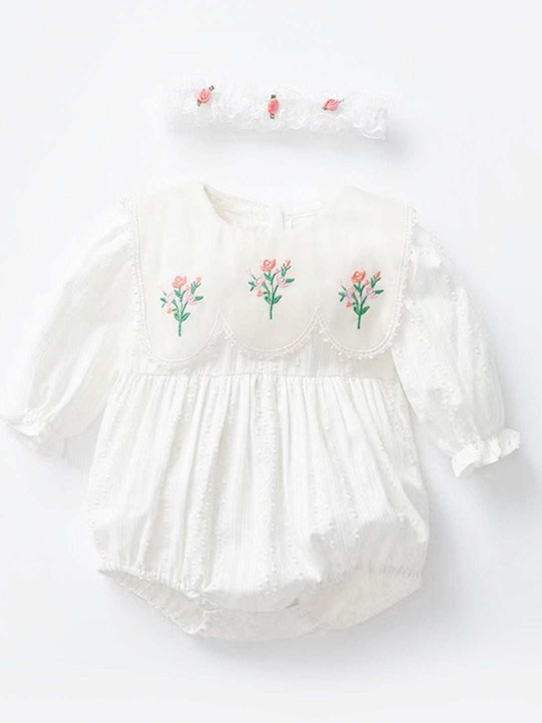 White Cotton Kids Romper