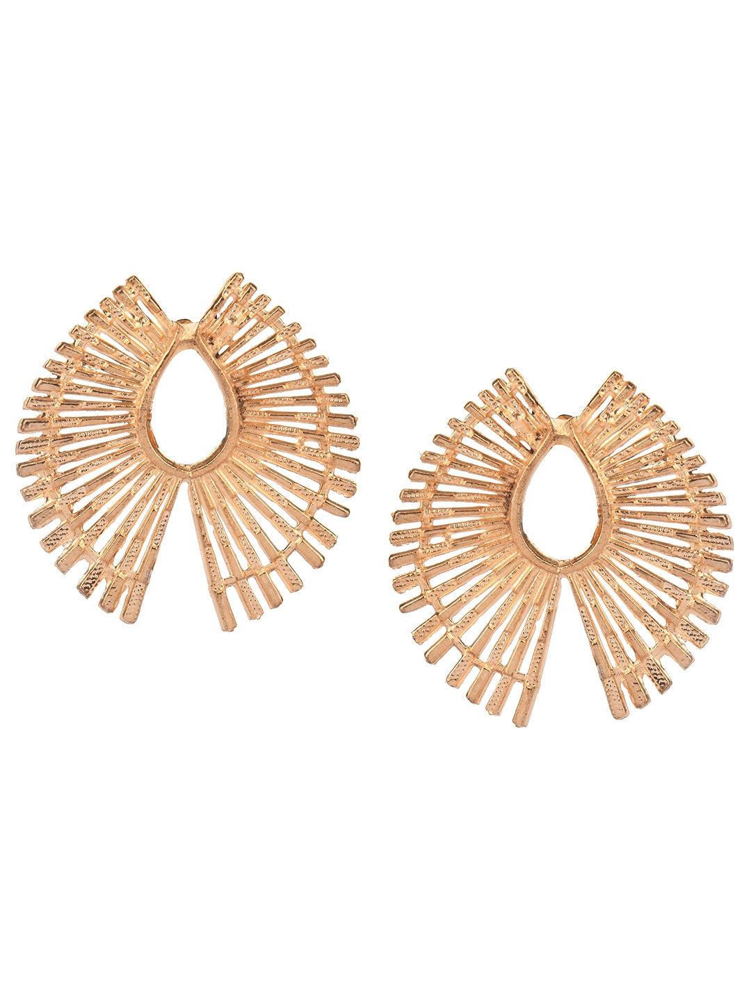 Rose Gold-Plated Contemporary Rose Gold Drop Earrings
