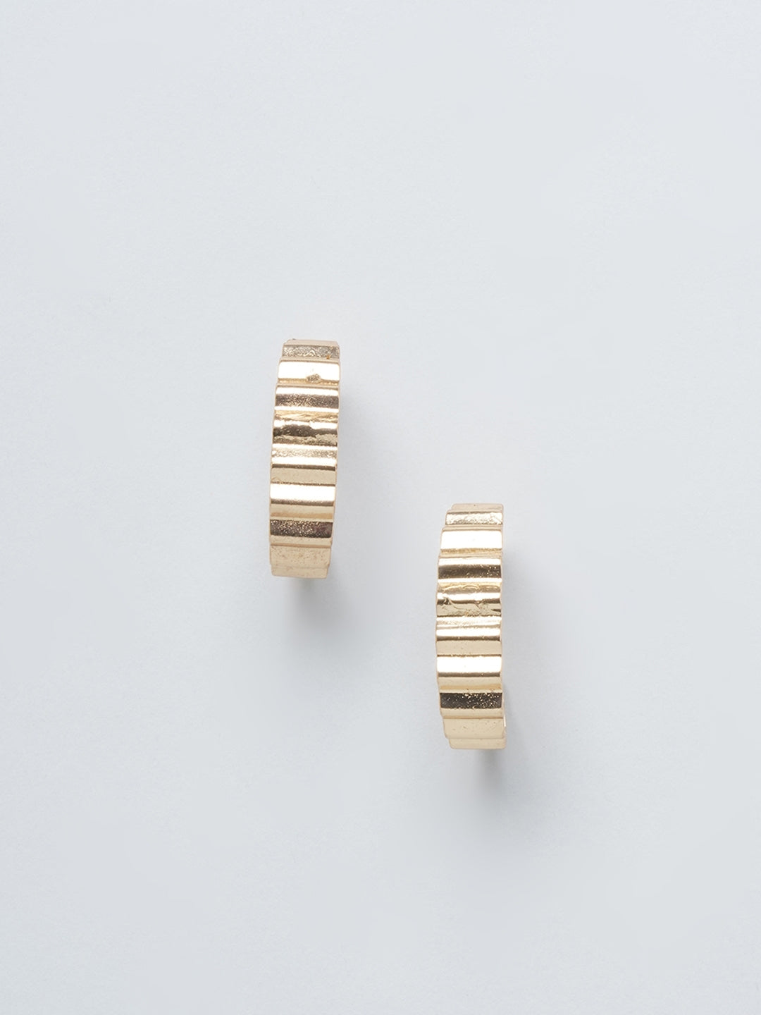 Gold-Plated Half Hoop Earrings