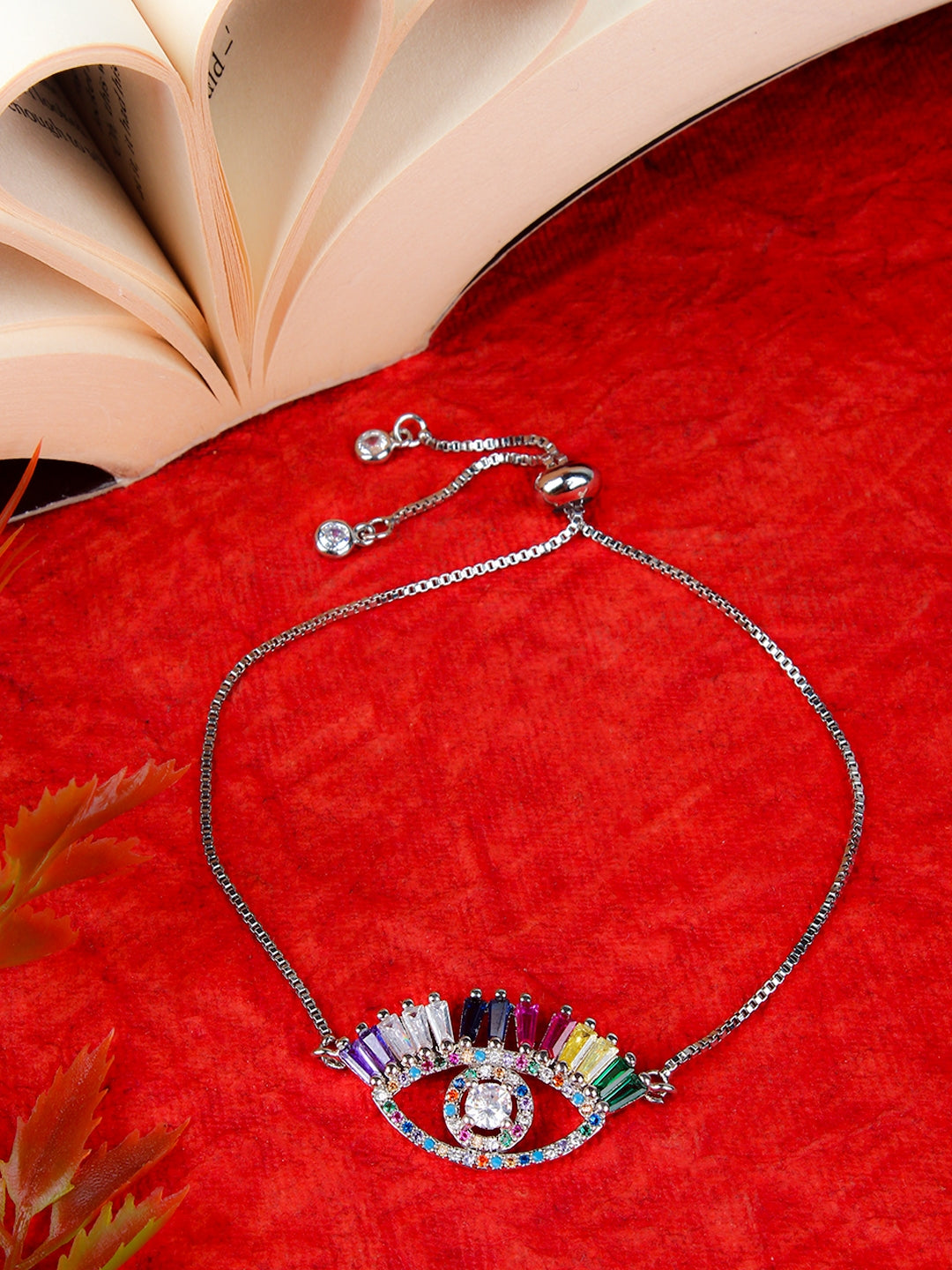 Silver-Plated Multi Colour Toned Women Bracelet