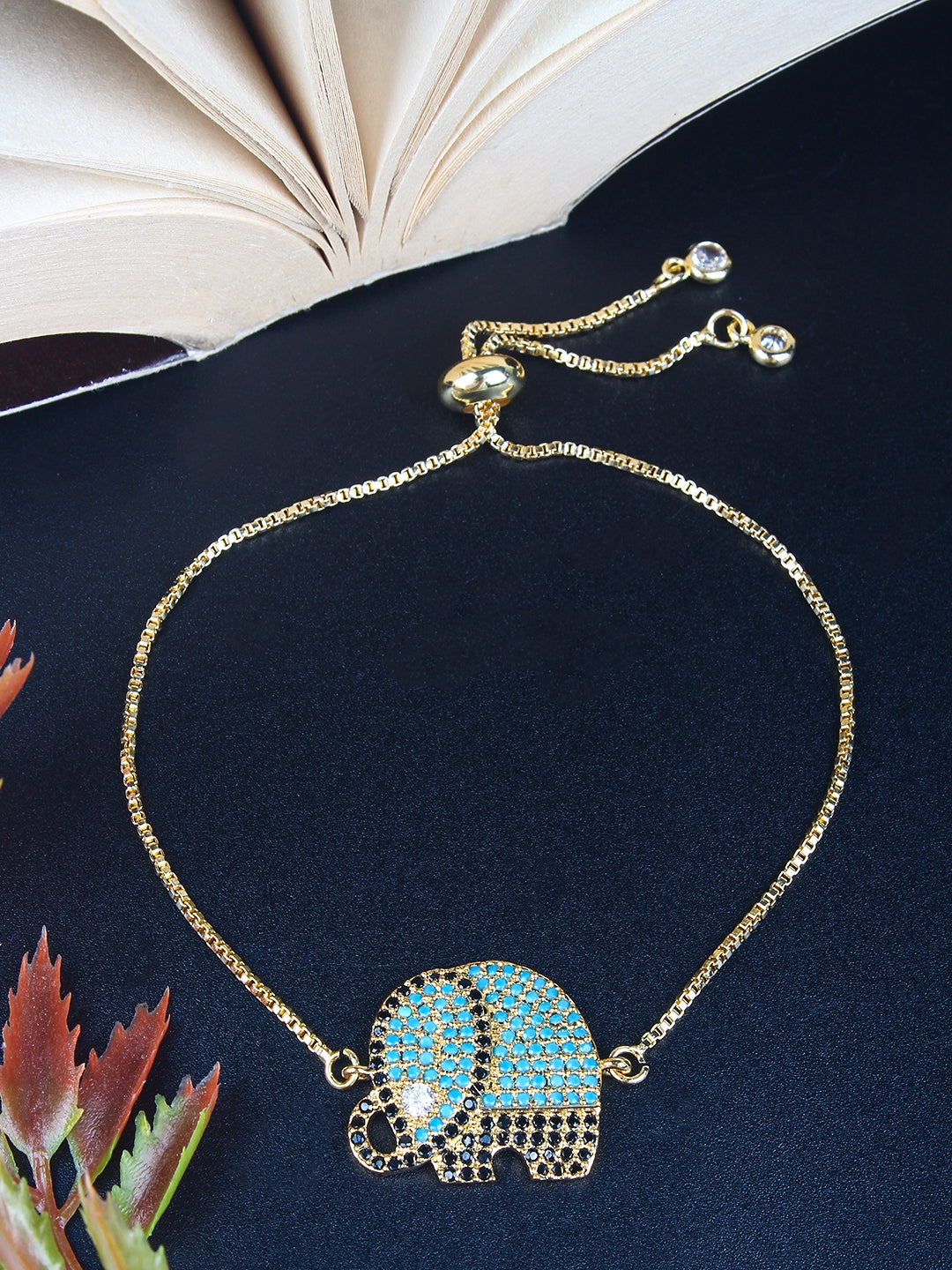 Gold-Plated Multi Colour Toned Women Bracelet