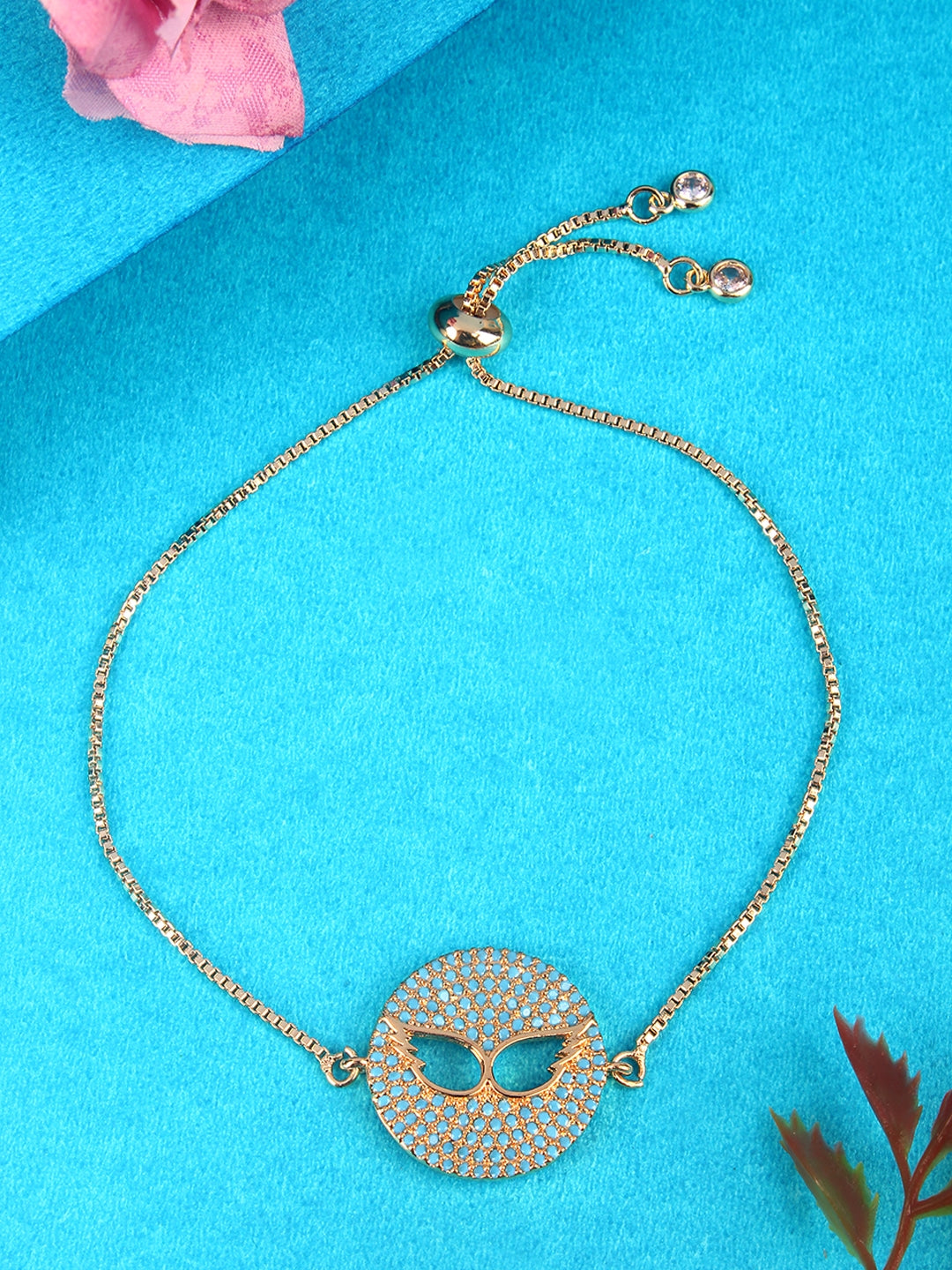 Gold-Plated Multi Colour Toned Women Bracelet