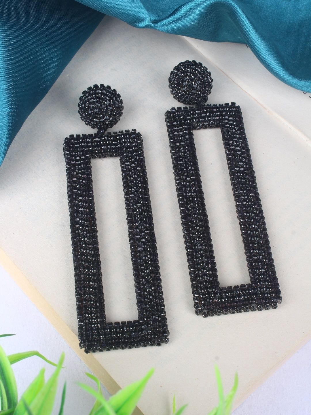 Brass-Plated Brass Contemporary Handcrafted Drop Earrings