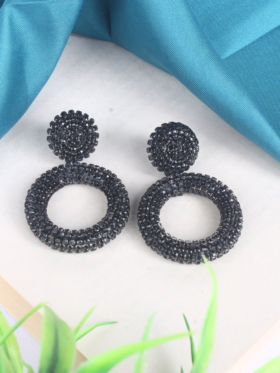 Brass-Plated Brass Contemporary Handcrafted Drop Earrings