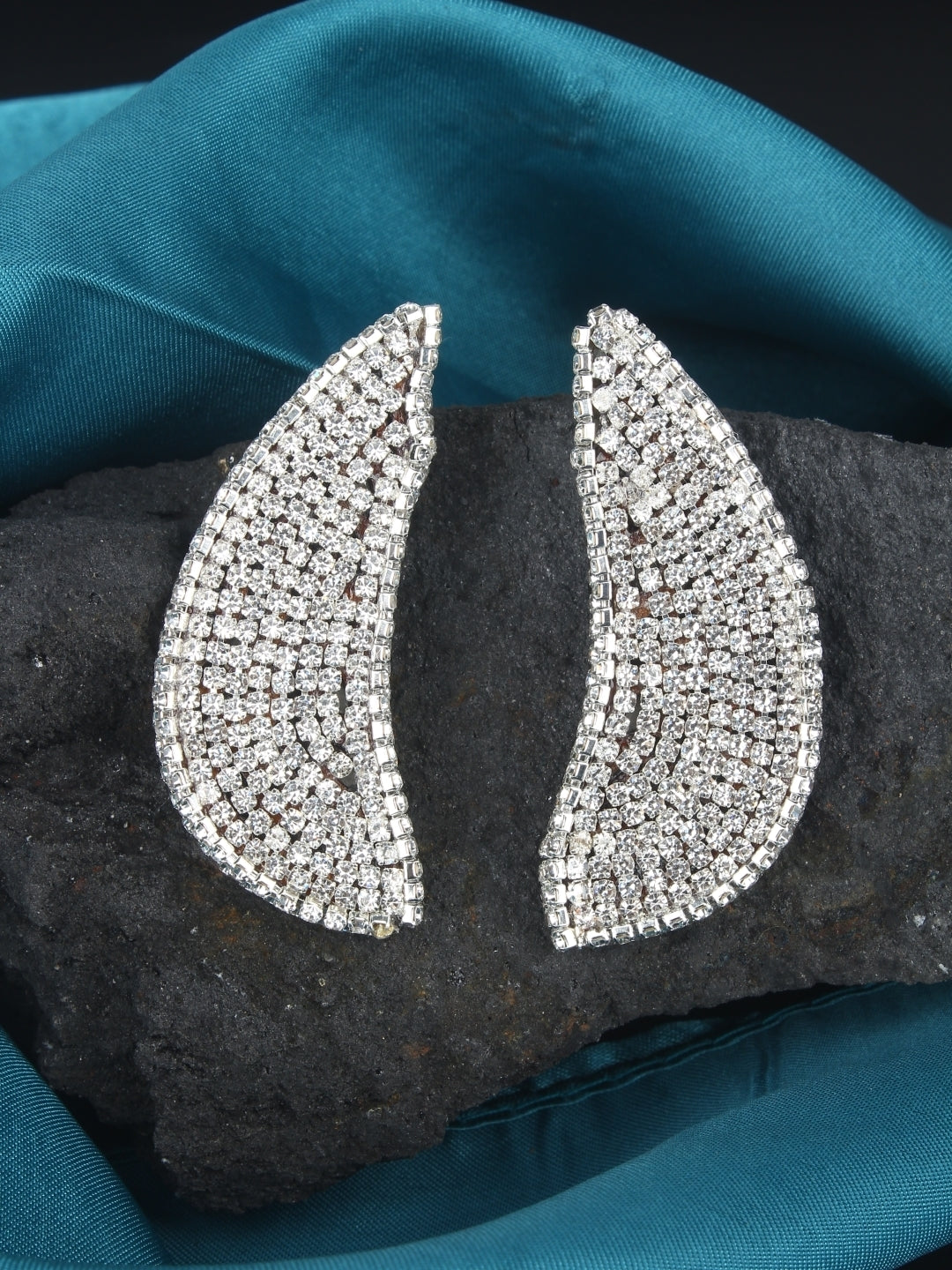 Silver-Plated Brass Contemporary Handcrafted Studs