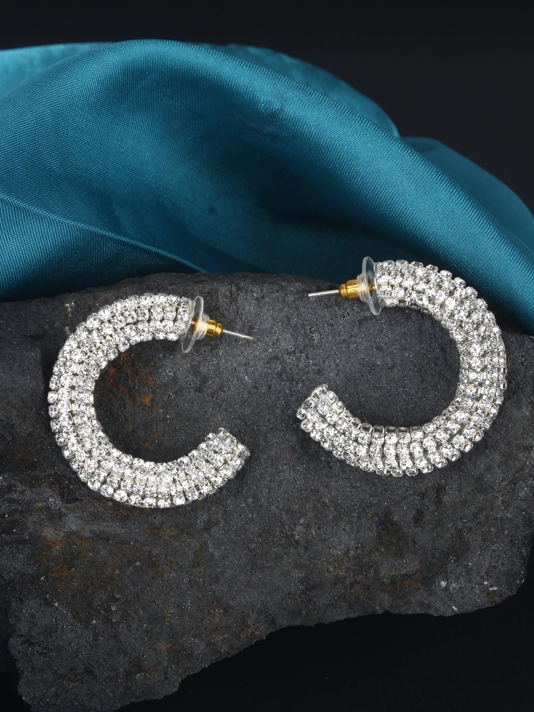 Silver-Plated Brass Contemporary Handcrafted Studs