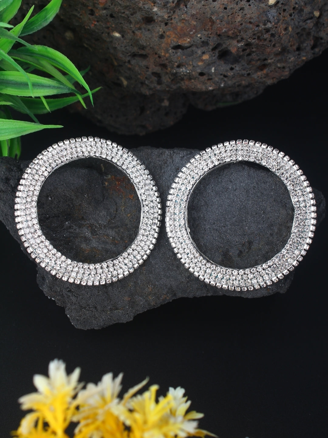 Silver-Plated Brass Contemporary Handcrafted Studs