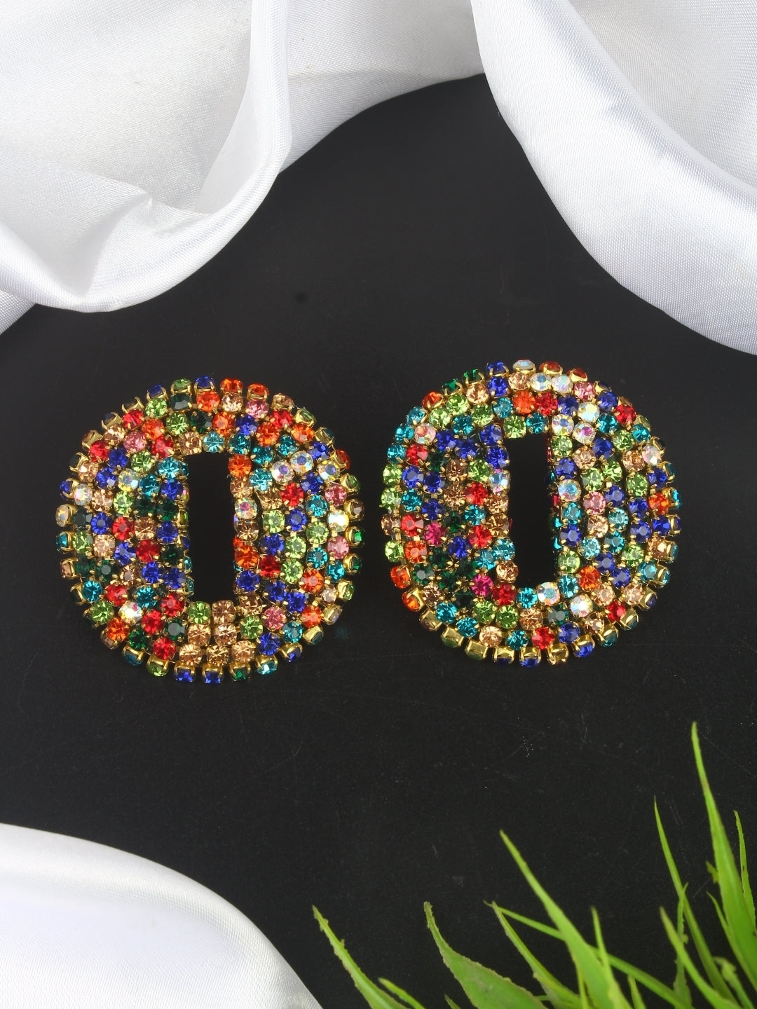 Gold-Plated Brass Contemporary Handcrafted Studs