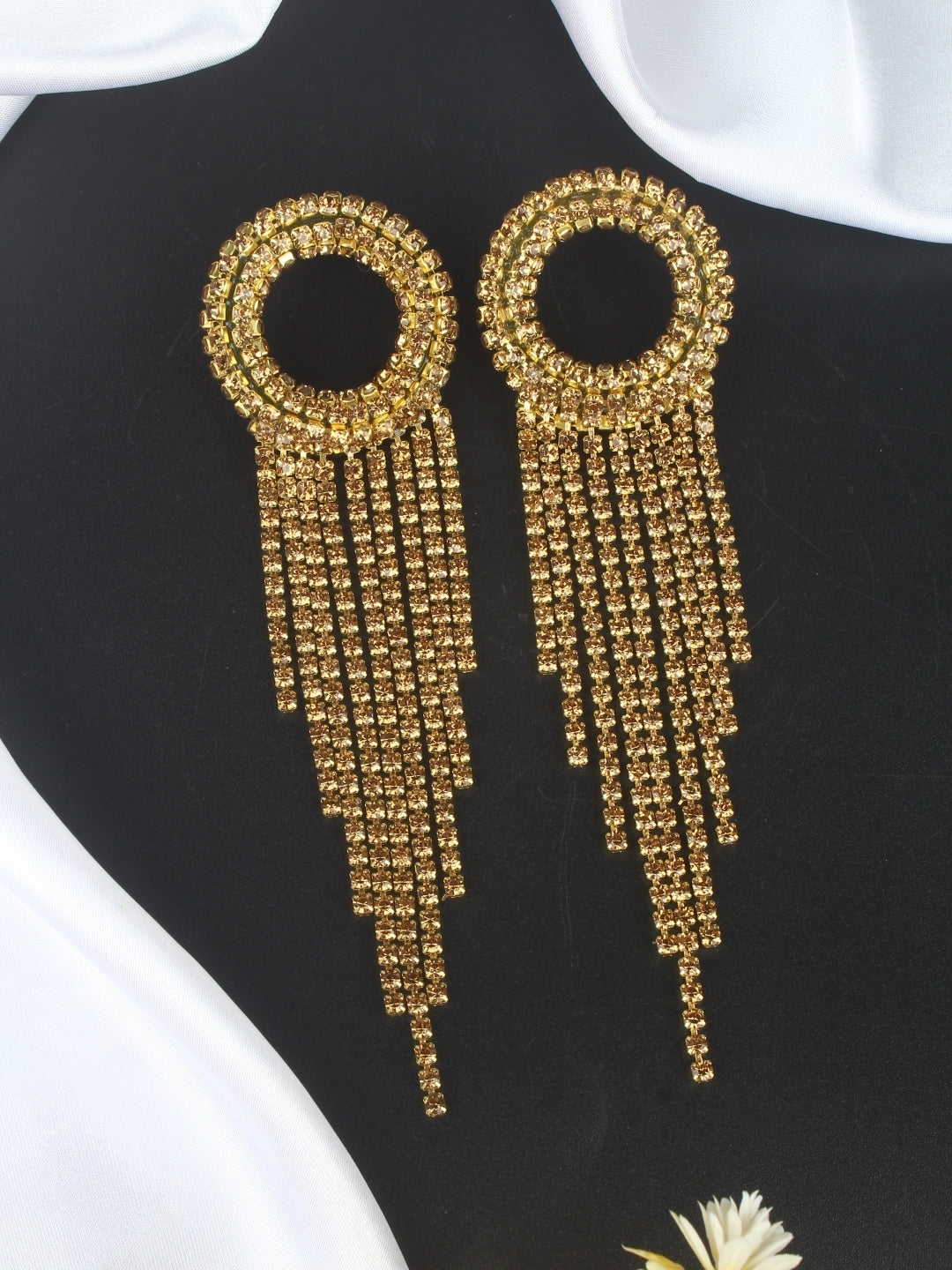 Gold-Plated Brass Contemporary Handcrafted Drop Earrings