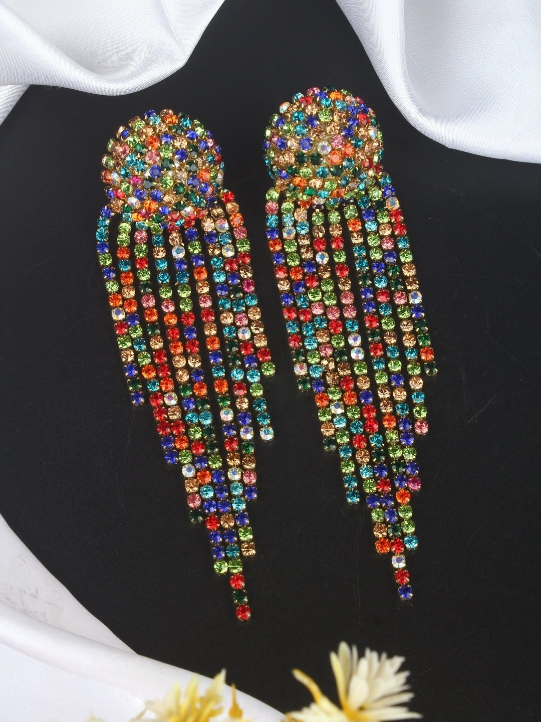 Gold-Plated Brass Contemporary Handcrafted Drop Earrings