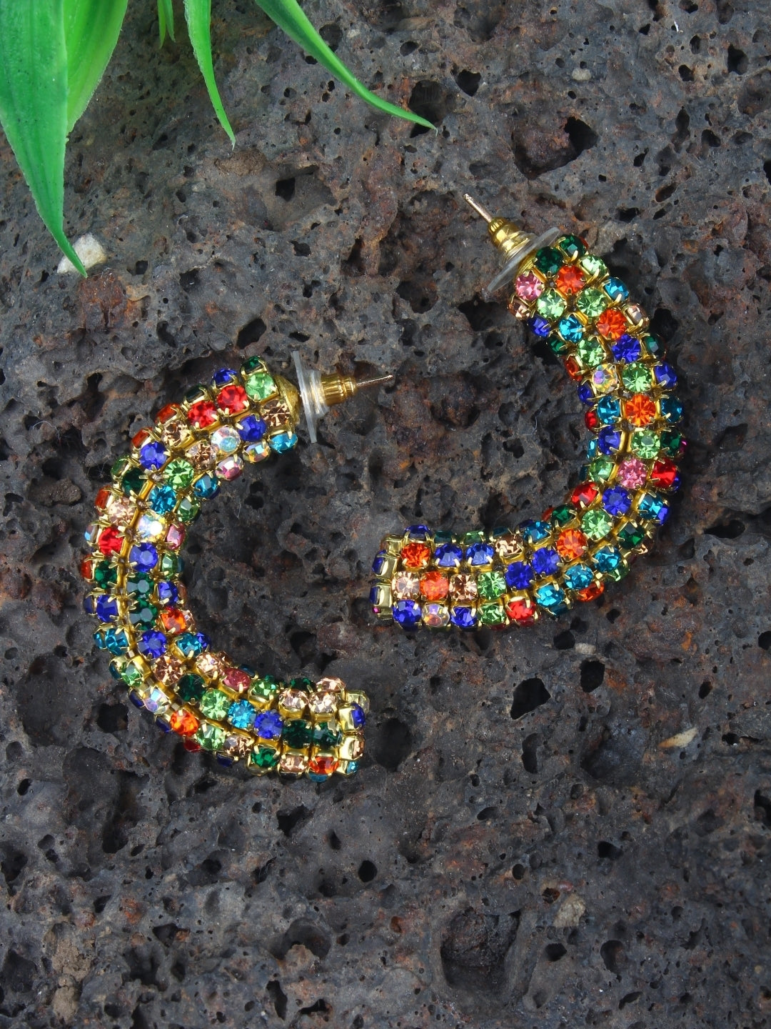 Gold-Plated Brass Contemporary Handcrafted Studs