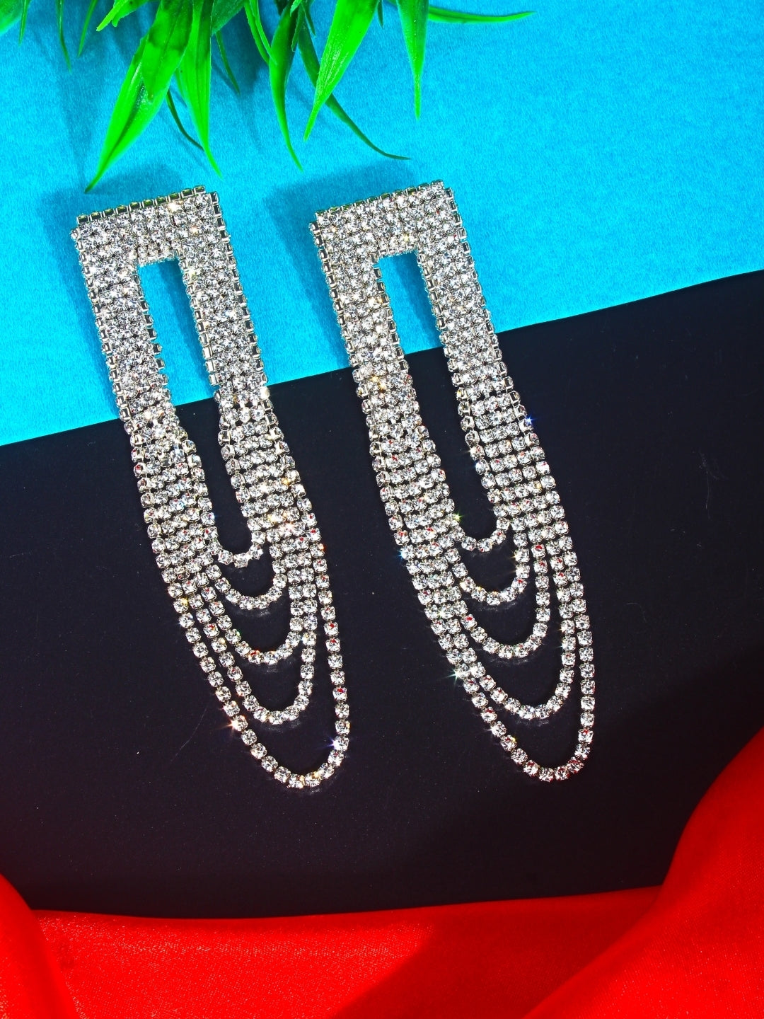 Gold-Plated Brass Contemporary Handcrafted Drop Earrings