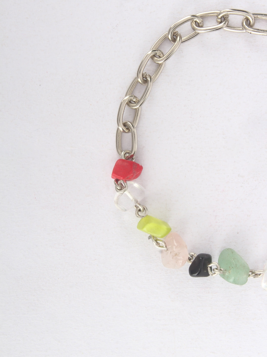 Silver-Plated Brass Charm Necklace