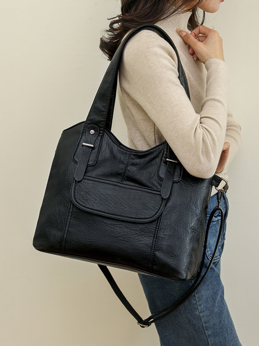 PU Structured Shoulder Bag