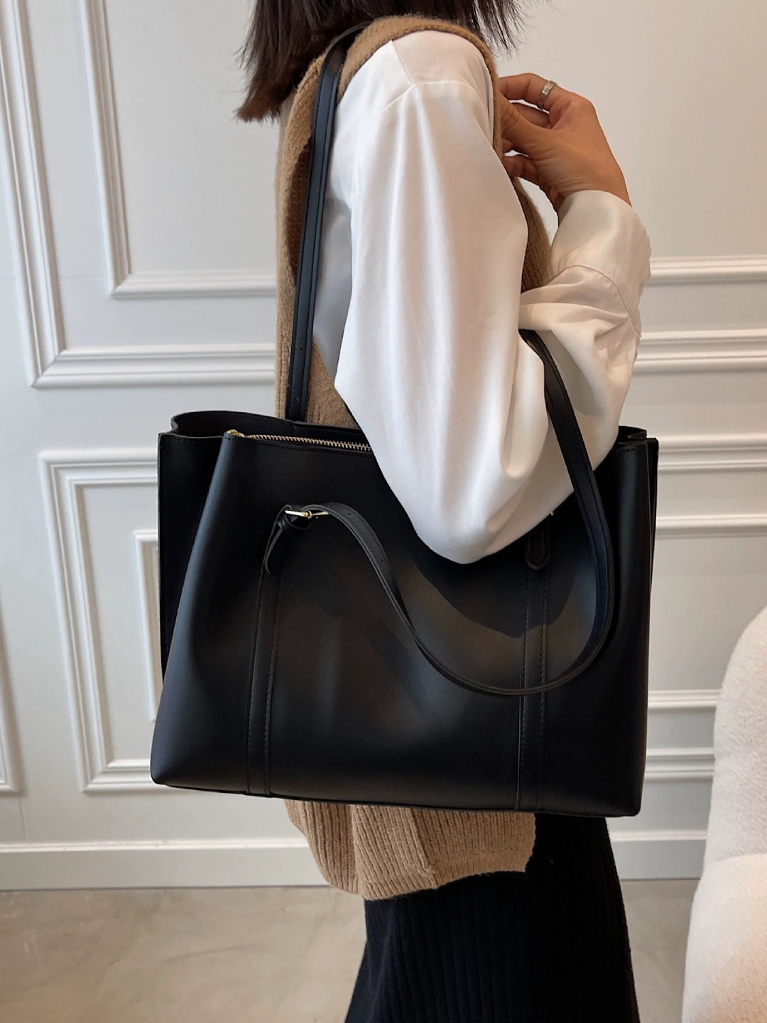 PU Structured Shoulder Bag
