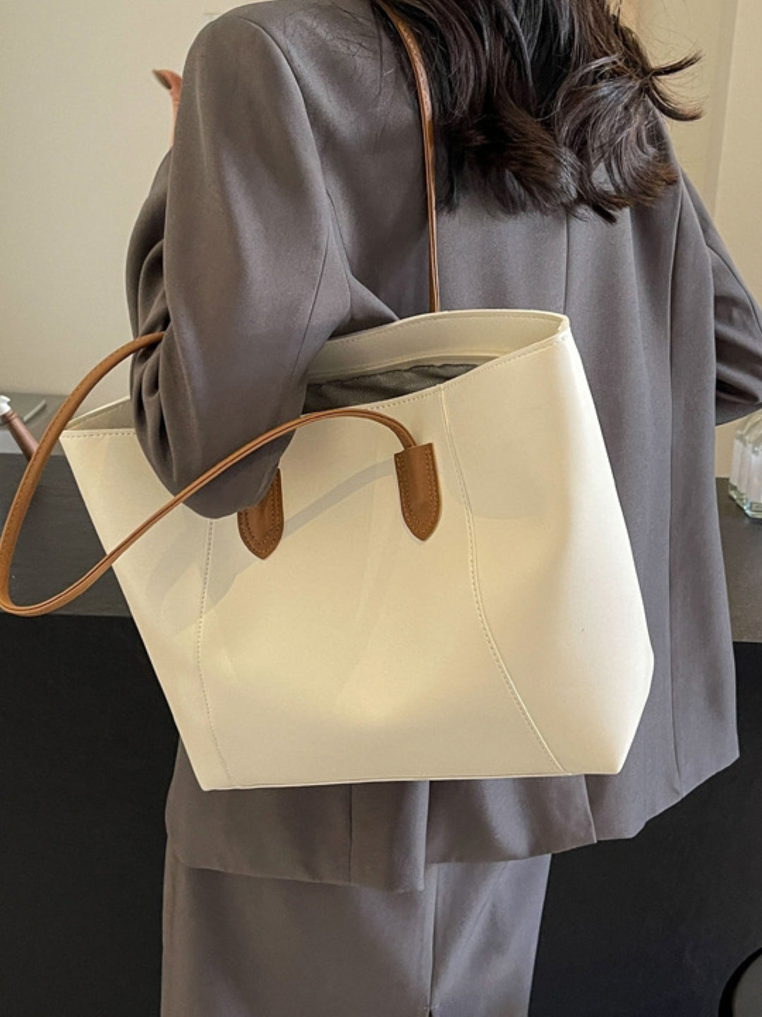 PU Structured Shoulder Bag