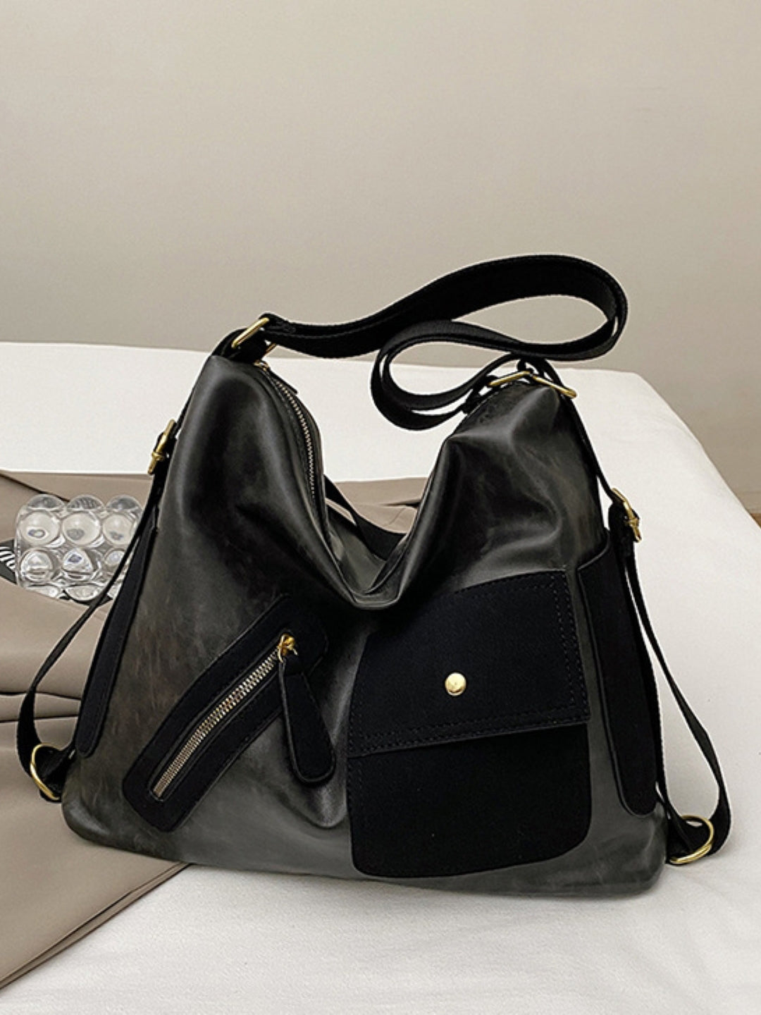PU Structured Shoulder Bag