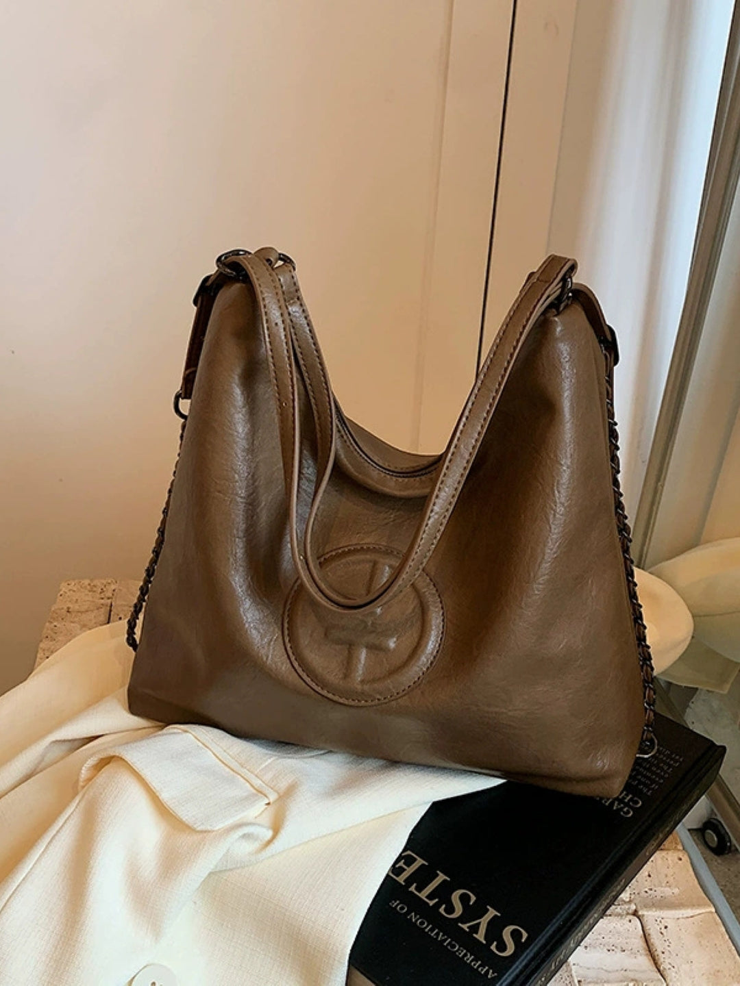 PU Structured Shoulder Bag