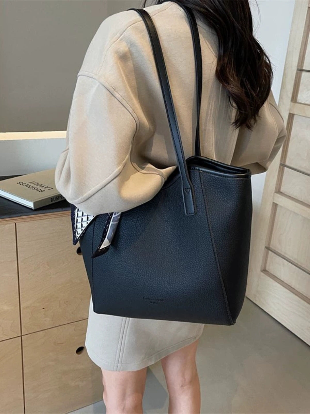 PU Structured Shoulder Bag