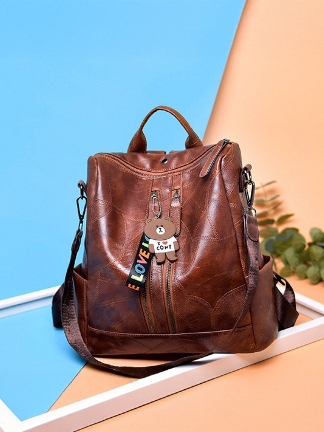 PU Structured Shoulder Bag