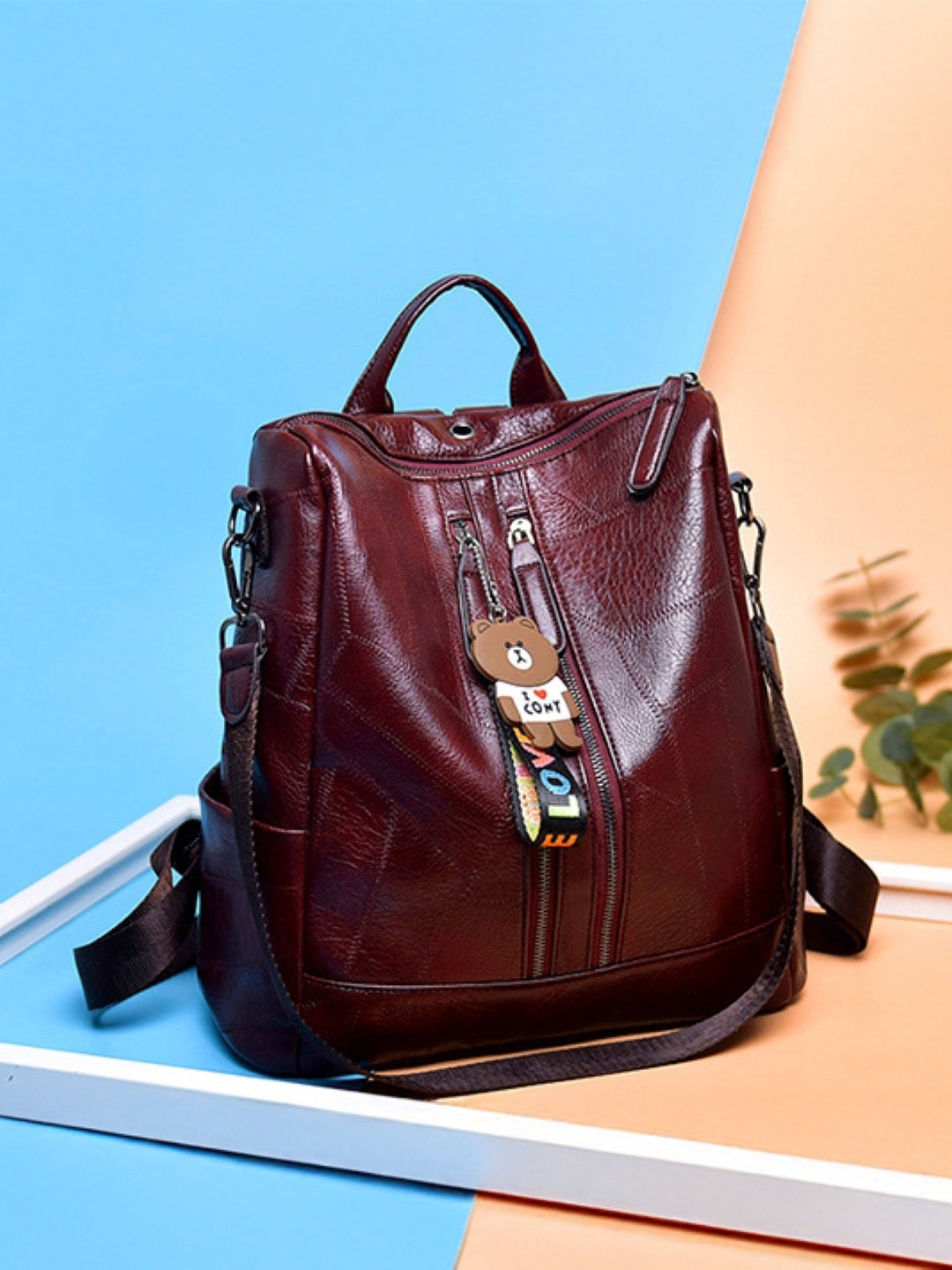 PU Structured Shoulder Bag