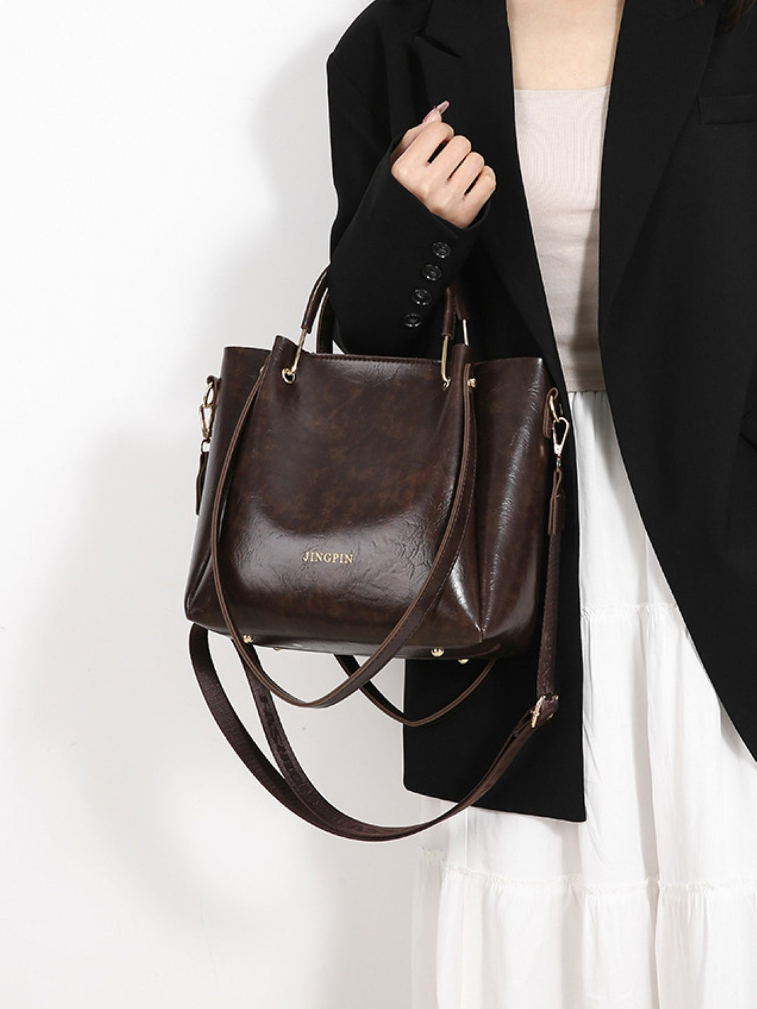 PU Structured Shoulder Bag