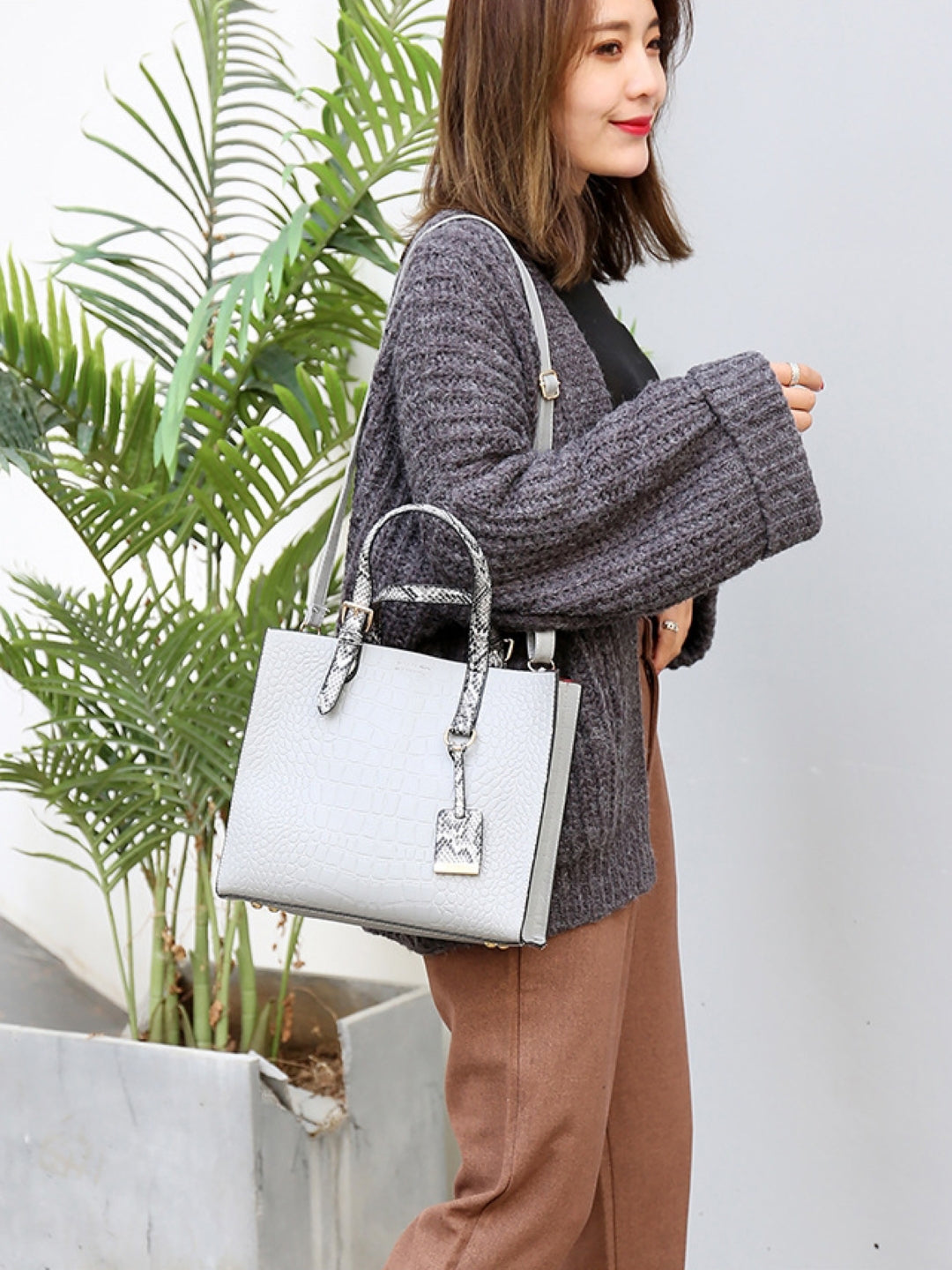 PU Structured Shoulder Bag