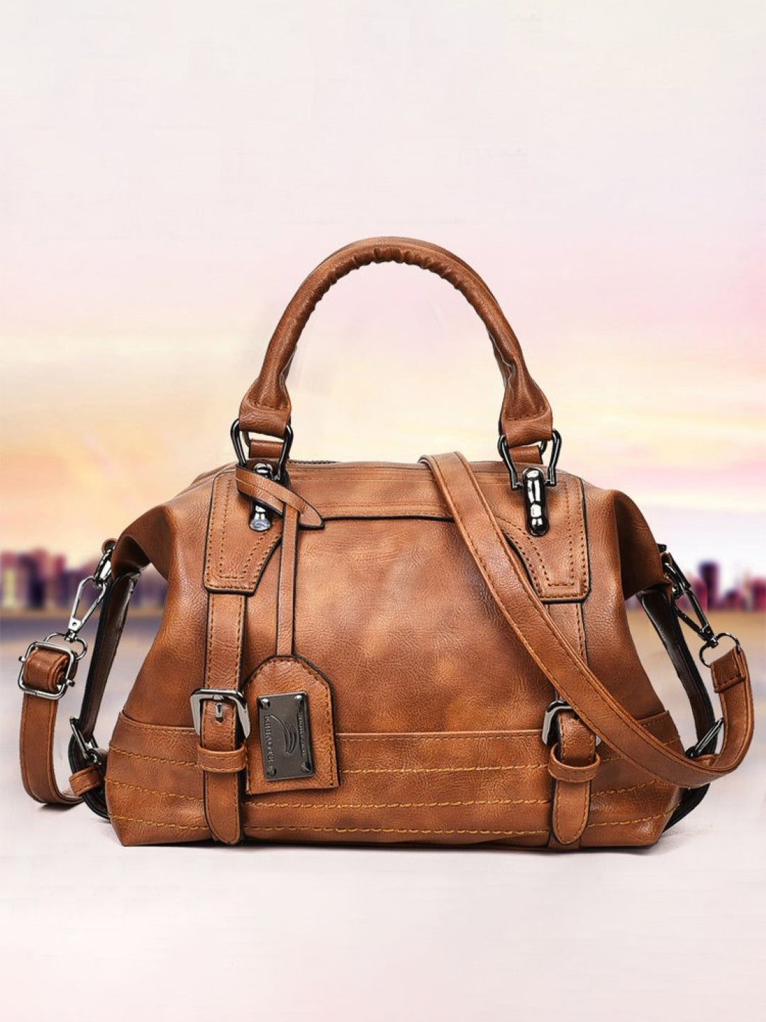 PU Structured Shoulder Bag