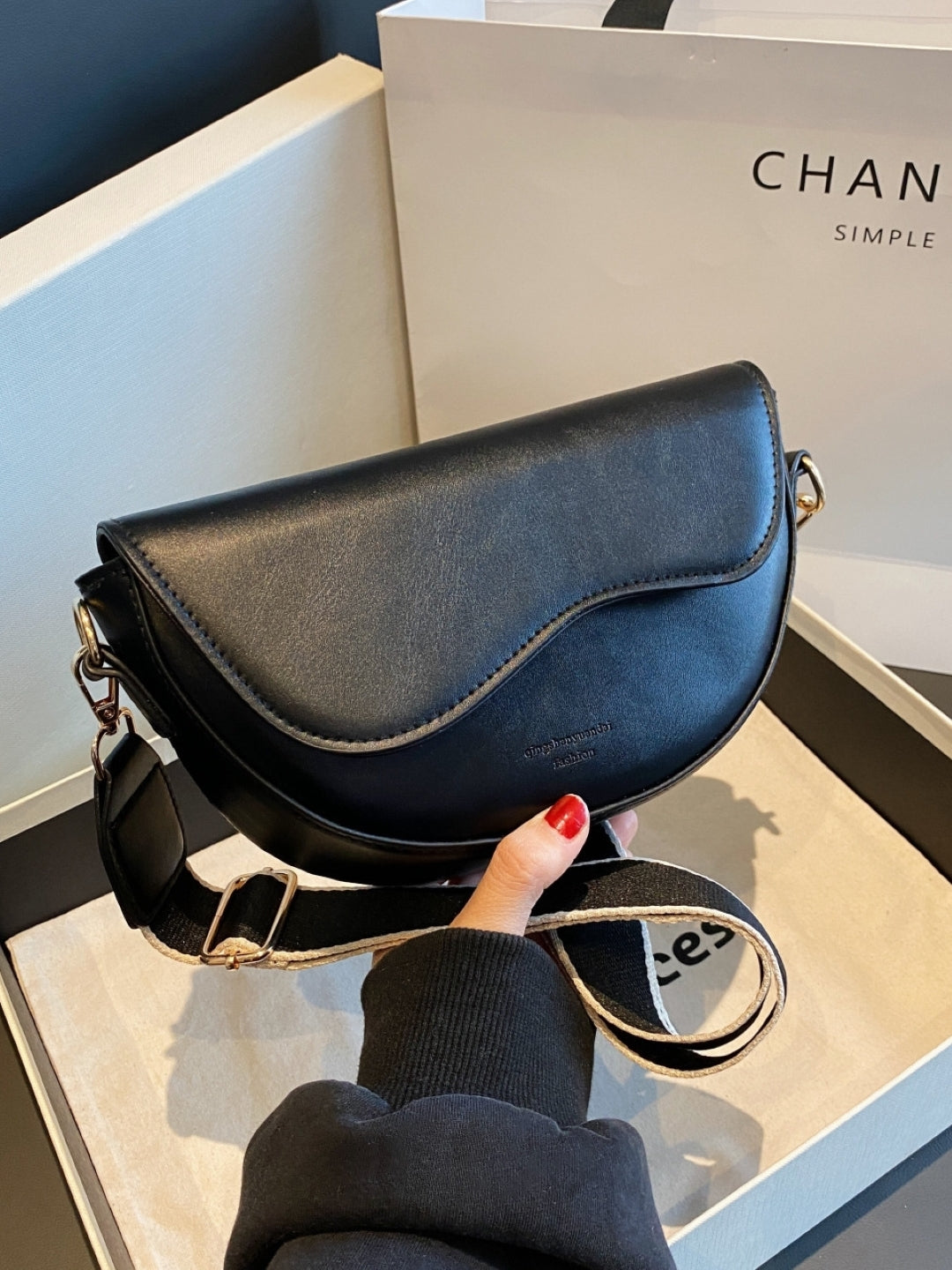 PU Structured Sling Bag