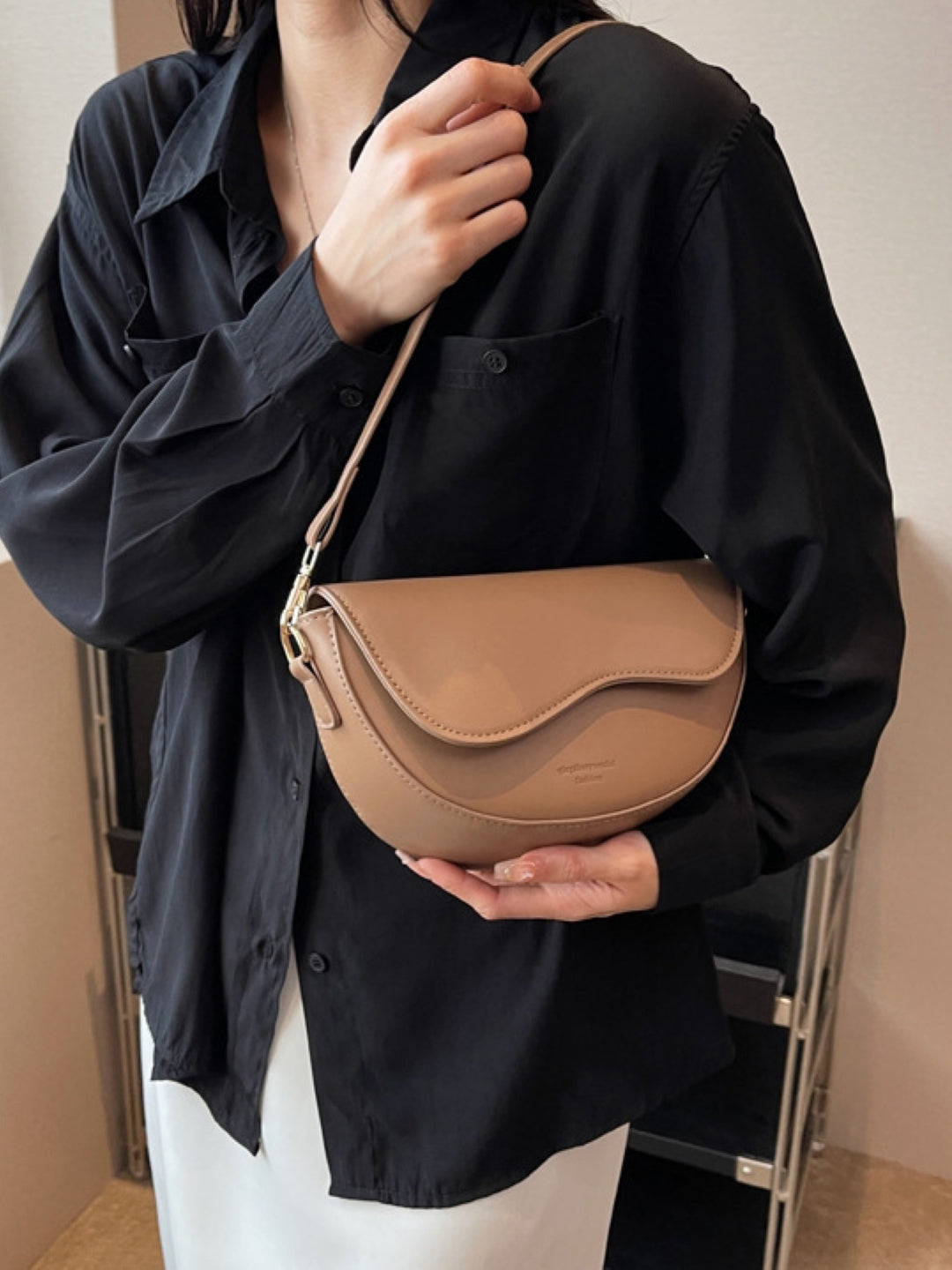 PU Structured Sling Bag