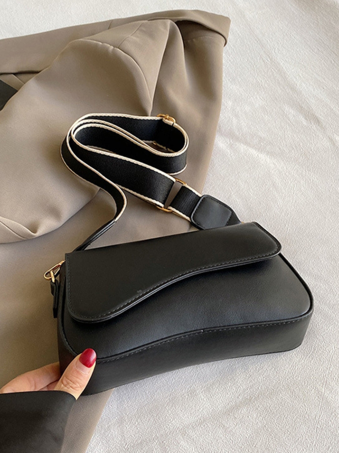 PU Structured Sling Bag