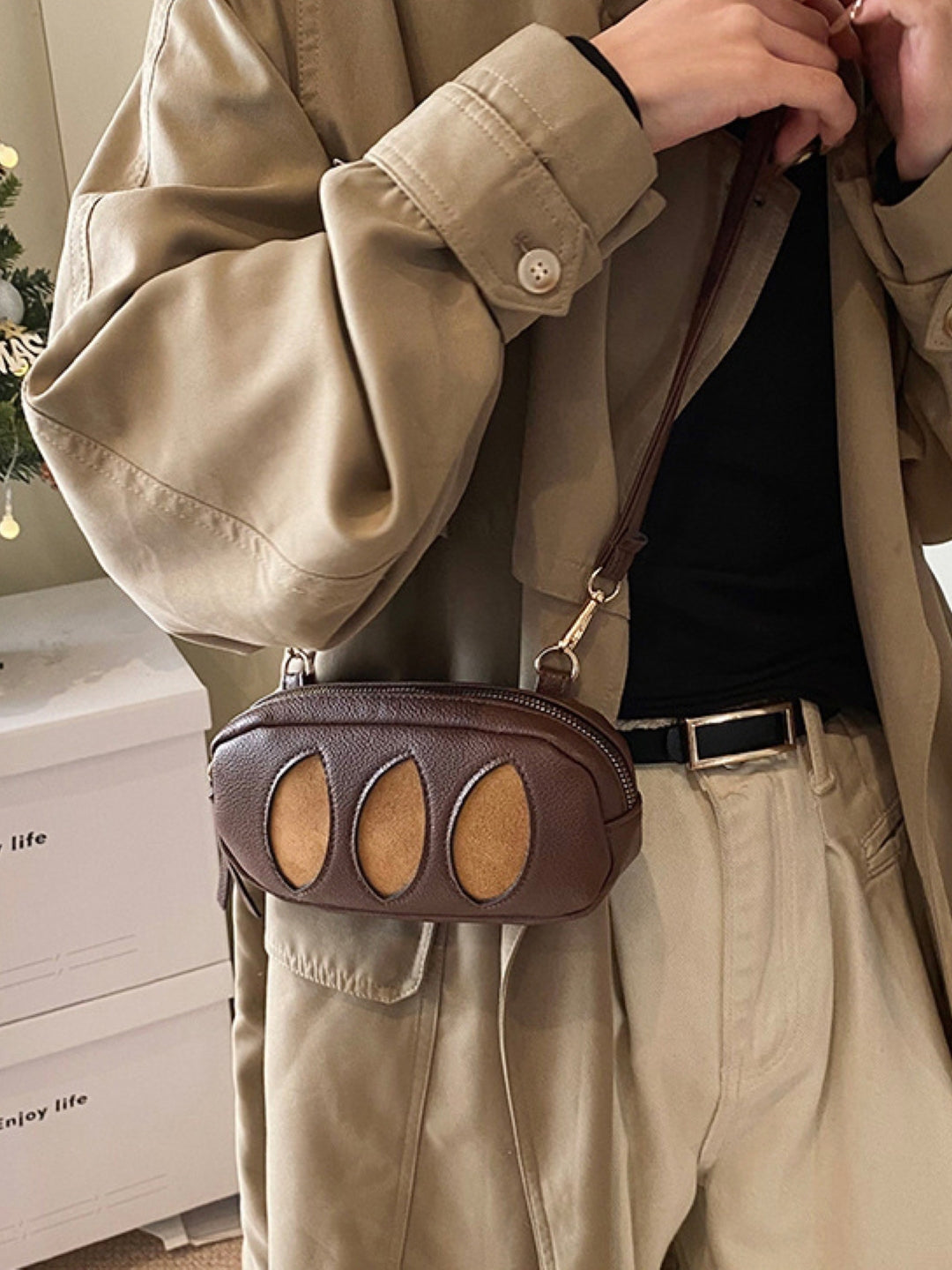 PU Structured Sling Bag