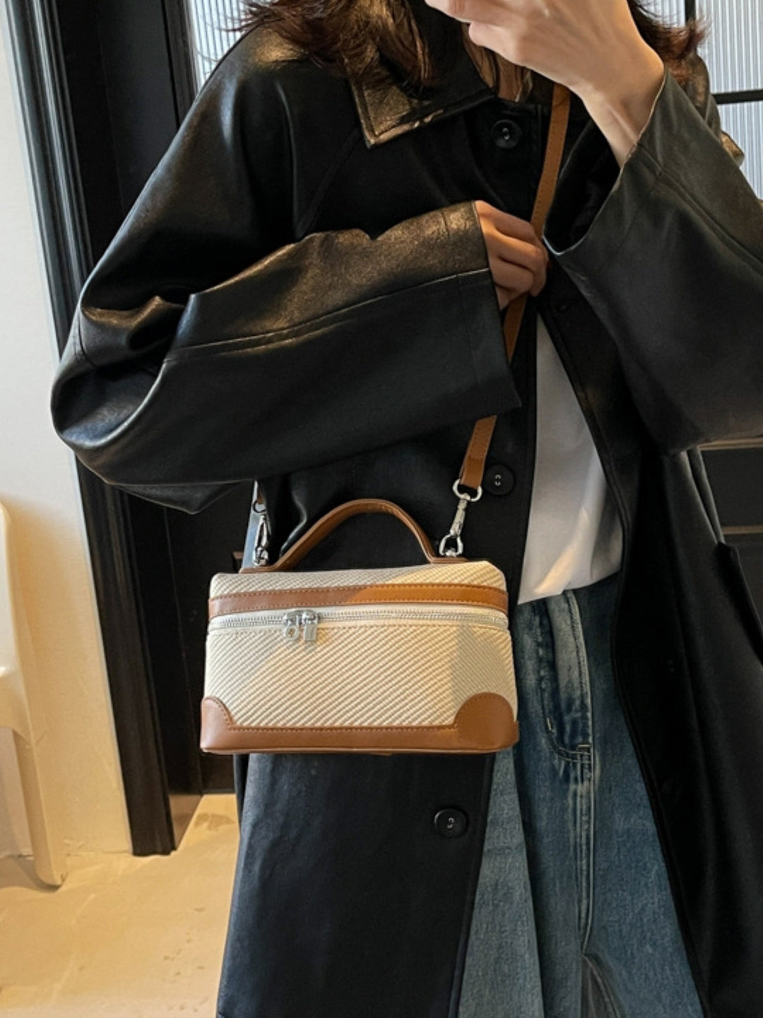 PU Structured Shoulder Bag