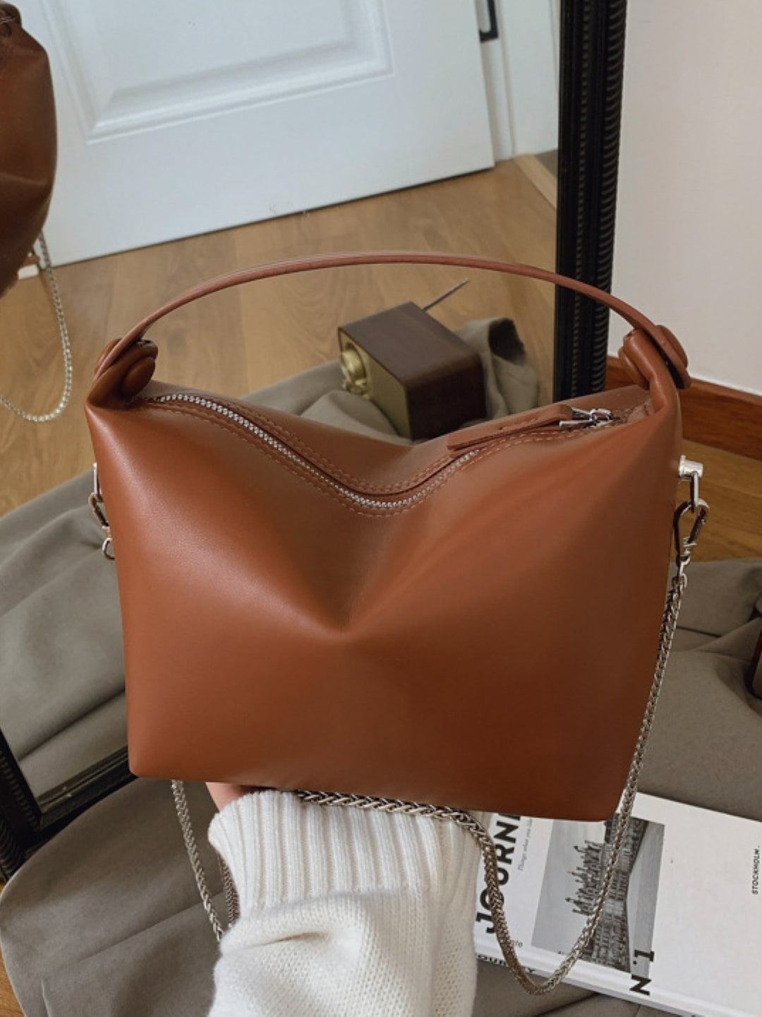 PU Structured Sling Bag
