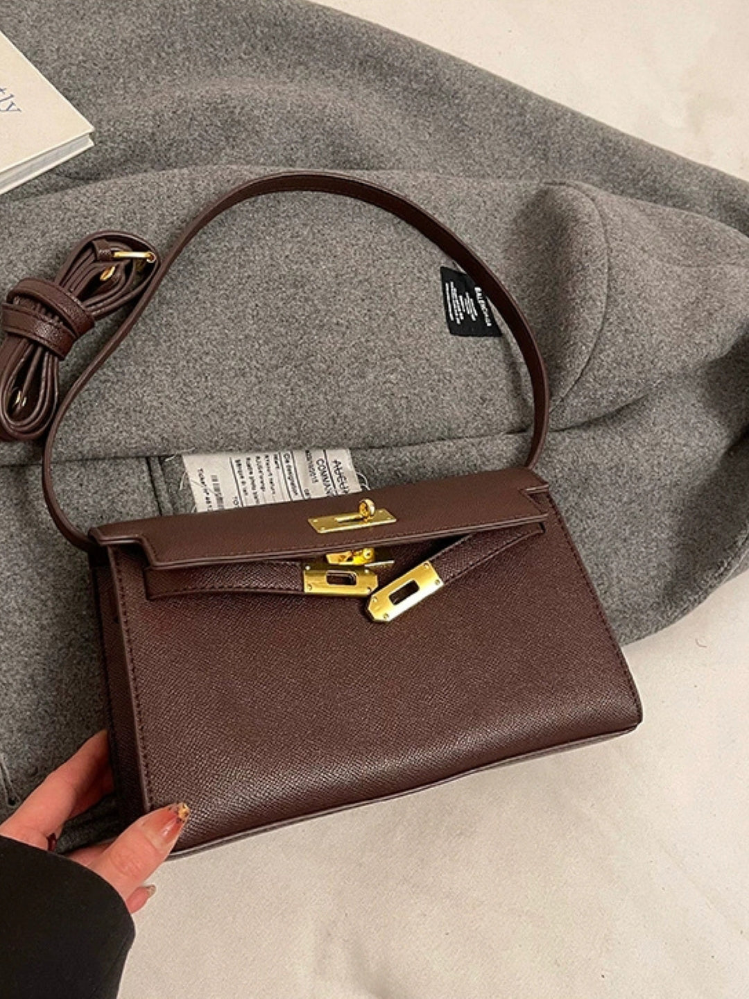 PU Structured Shoulder Bag