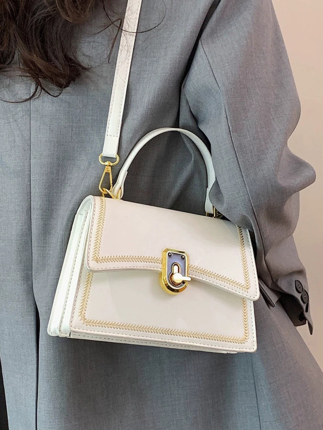 PU Structured Shoulder Bag