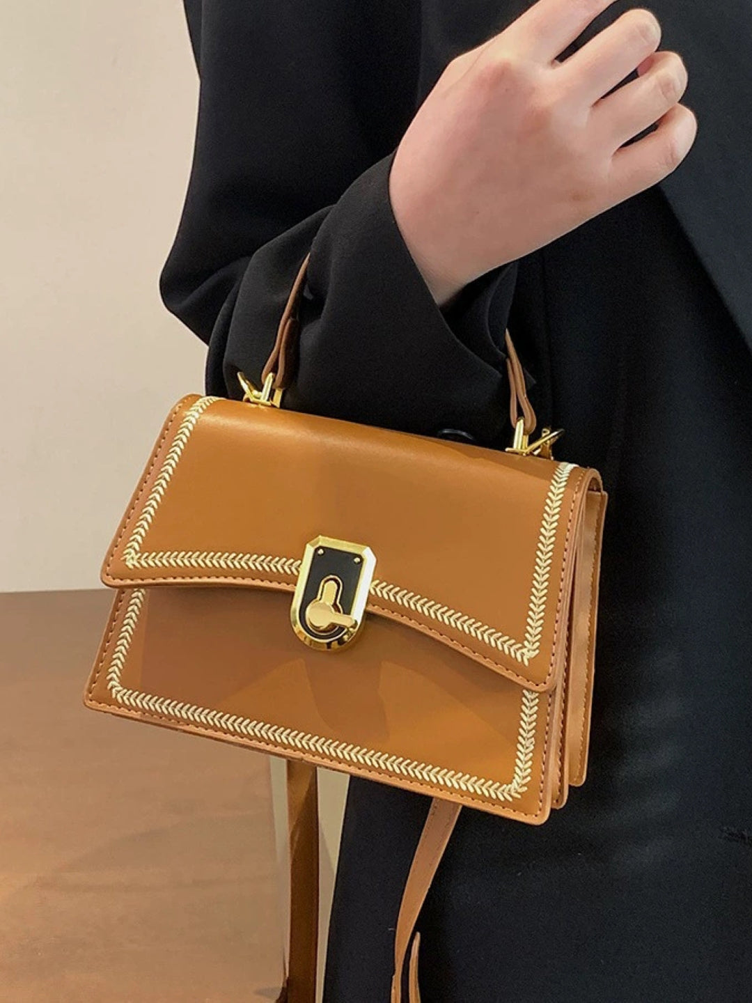 PU Structured Shoulder Bag