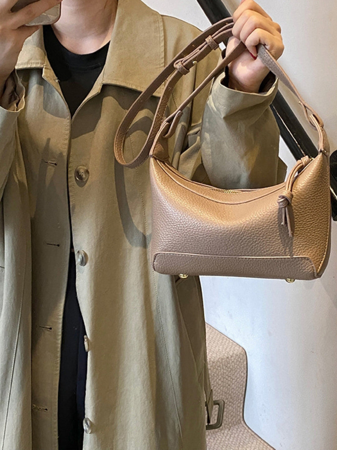 PU Structured Shoulder Bag