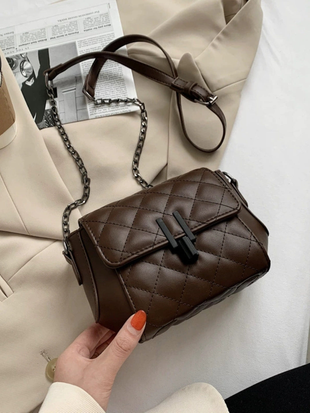 PU Structured Sling Bag