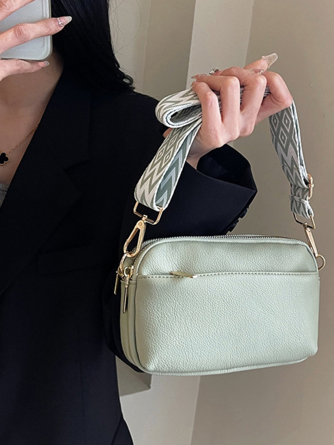 PU Structured Sling Bag