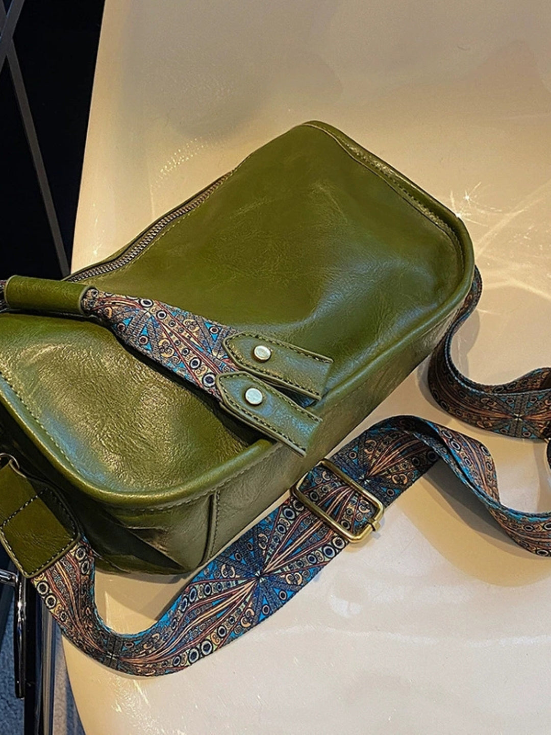 PU Structured Shoulder Bag
