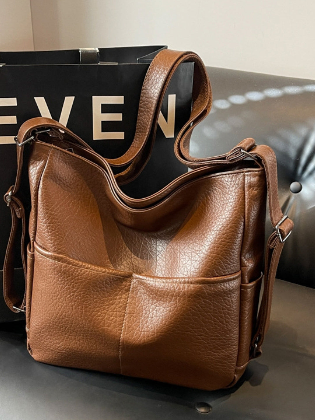 PU Structured Shoulder Bag