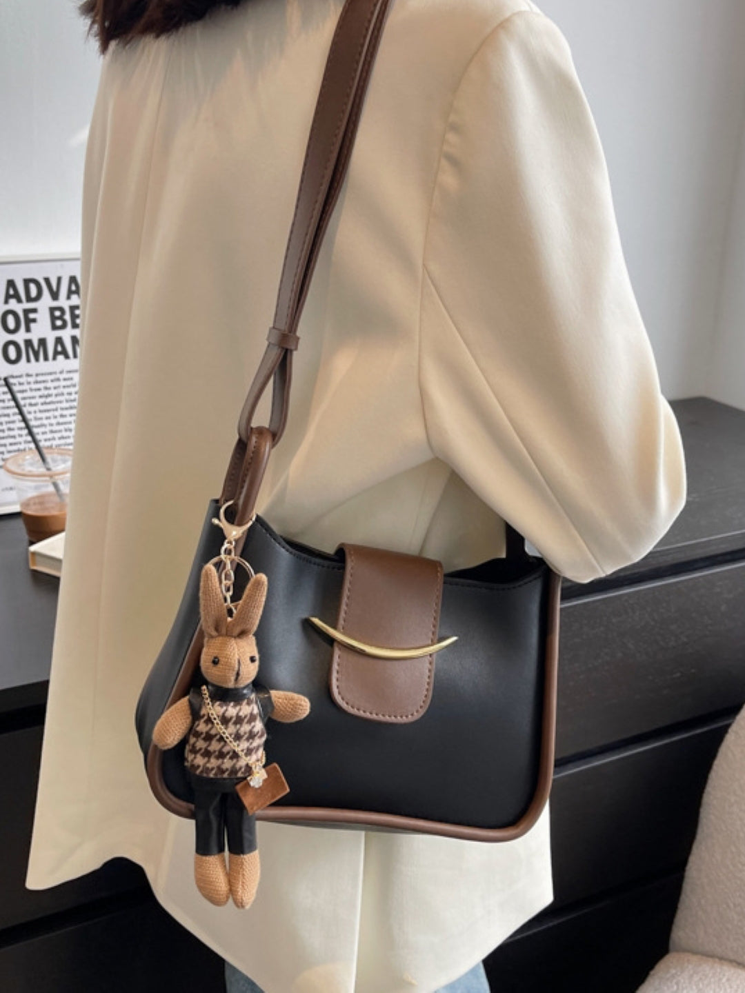 PU Structured Shoulder Bag
