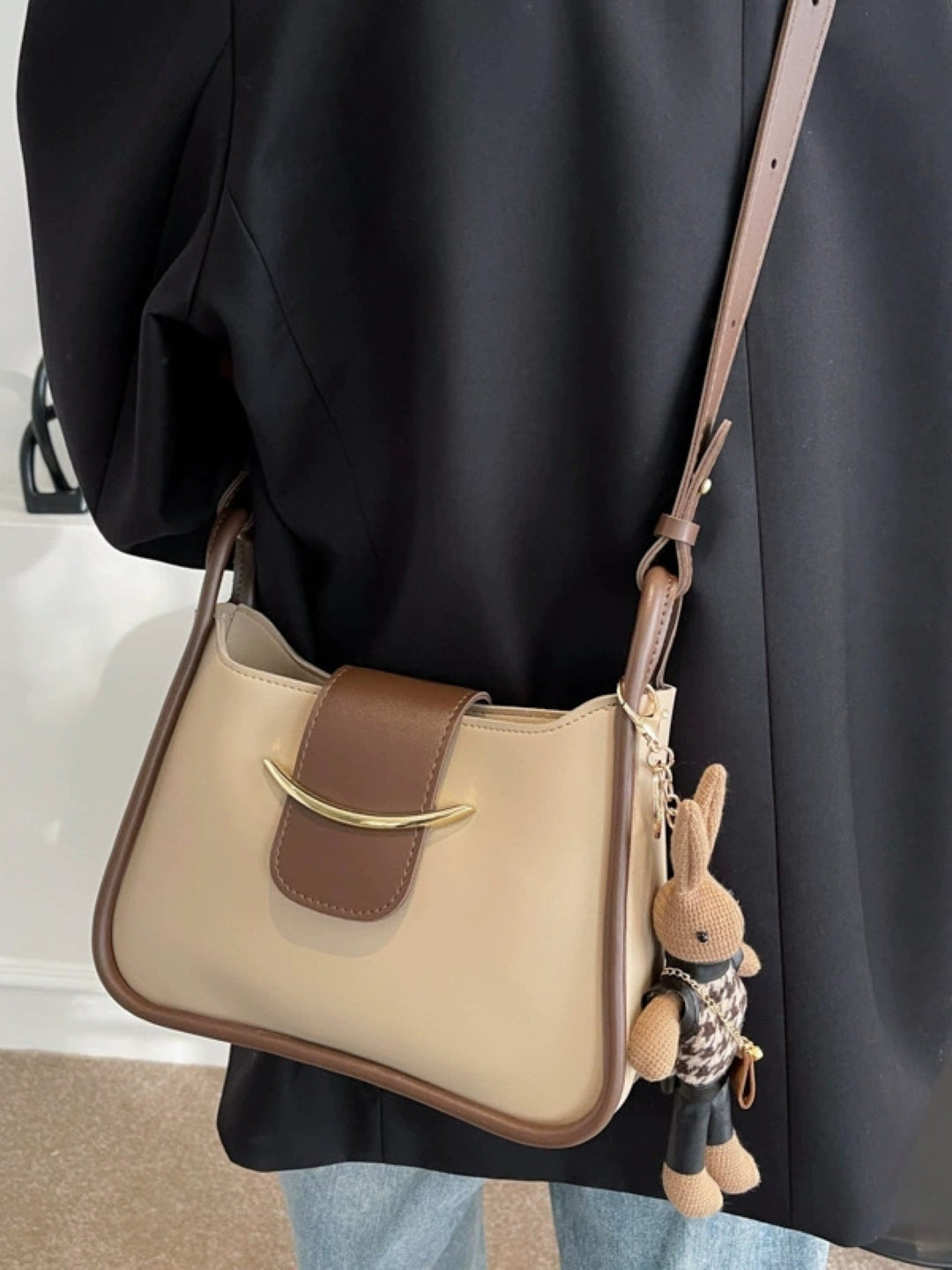 PU Structured Shoulder Bag