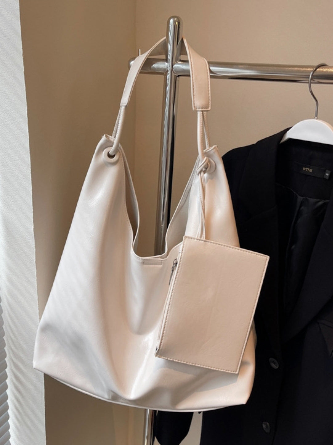 PU Structured Shoulder Bag